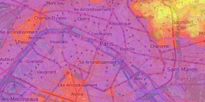 Mapa físico de París