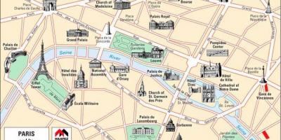 Mapa de París iglesias 