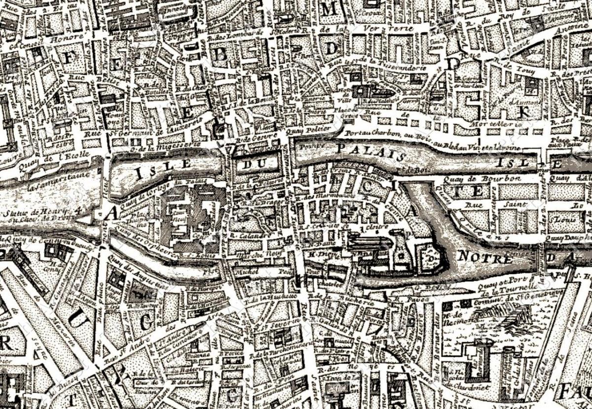 temprano el mapa de París