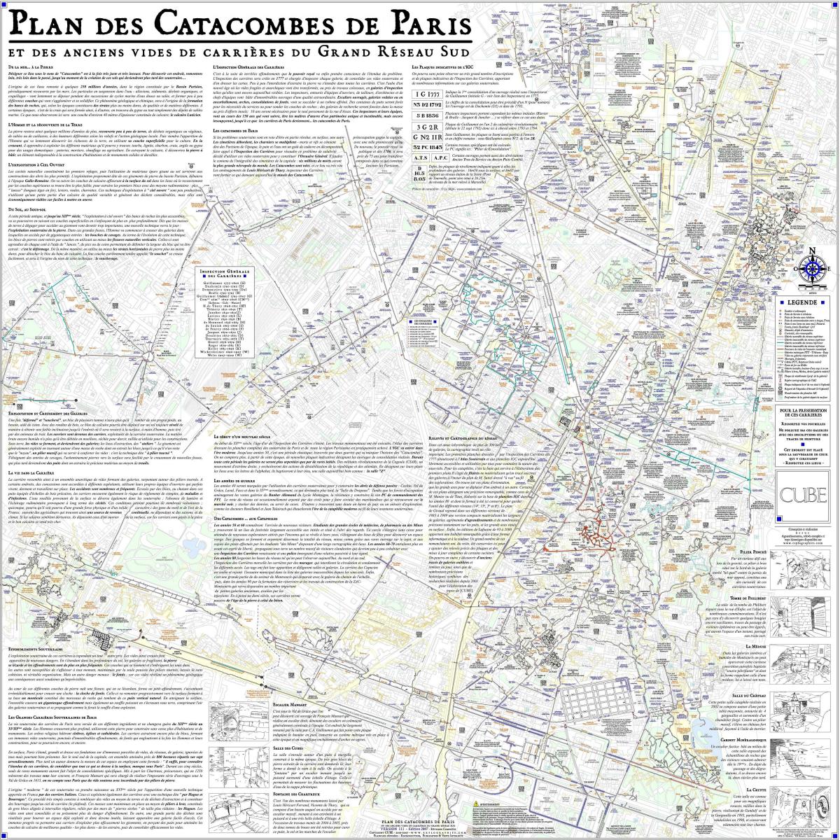 Mapa de las catacumbas de París