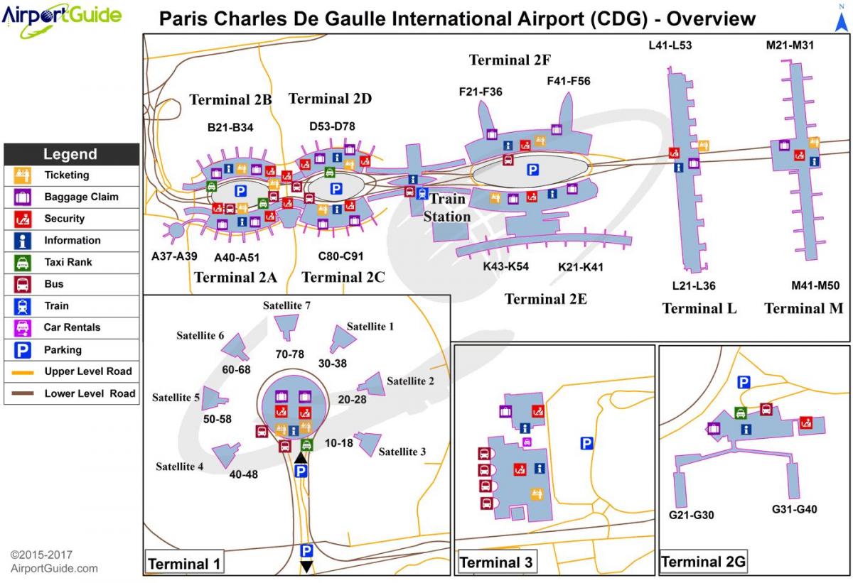 Cdg Aeropuerto Terminal Mapa 