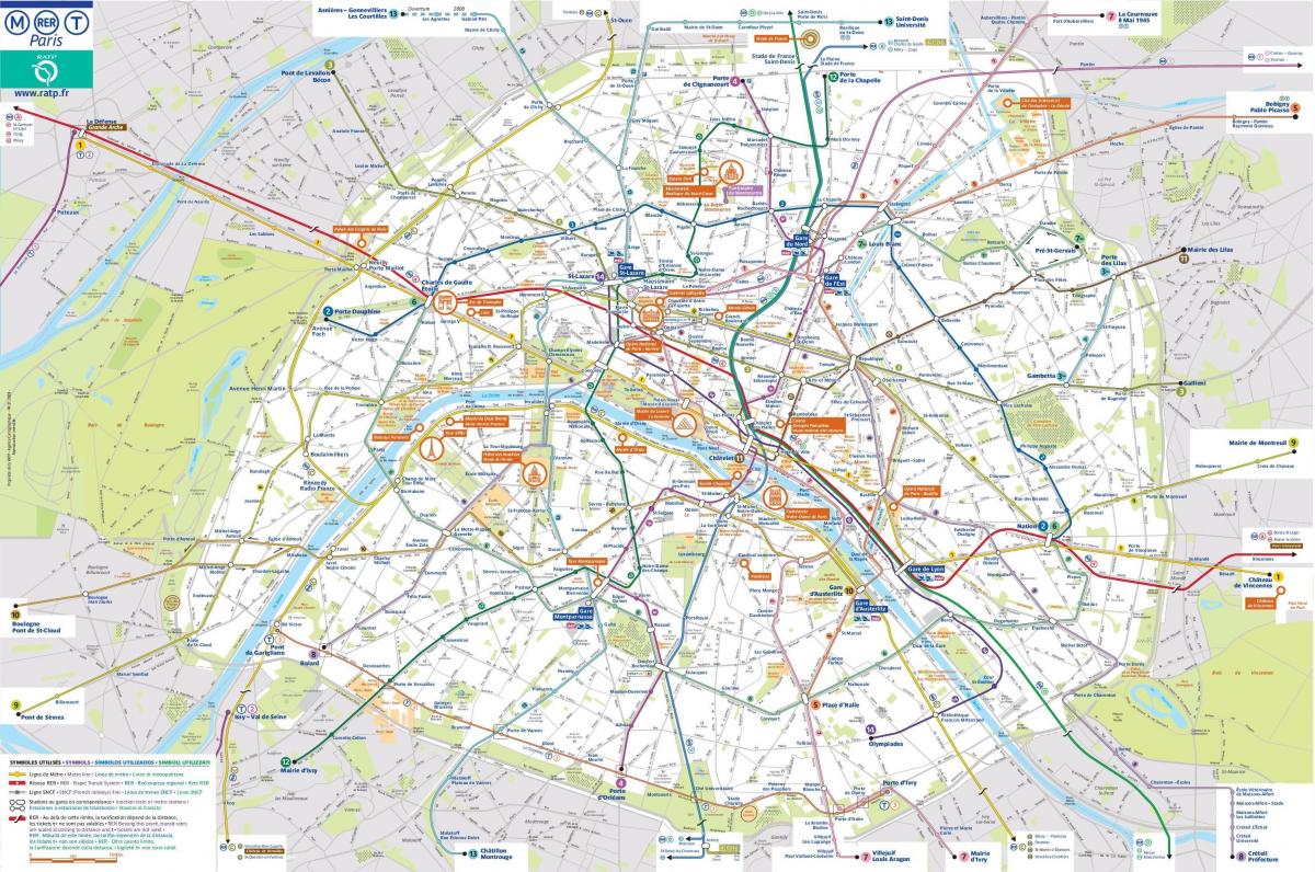 París transporte público mapa