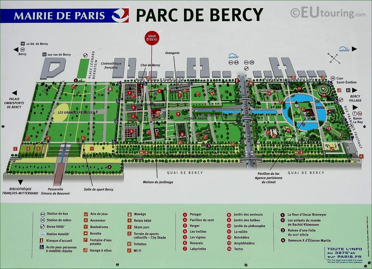 Mapa de París bercy 