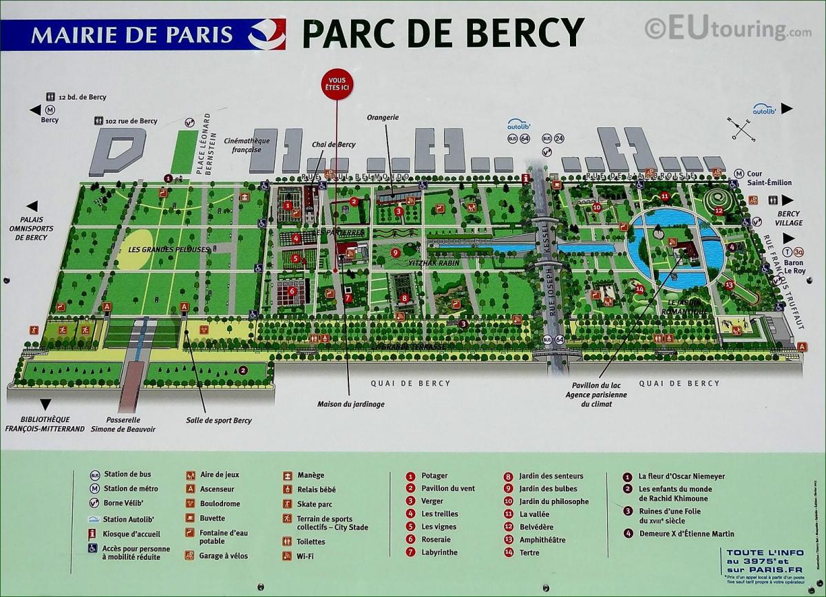 Mapa de París bercy 