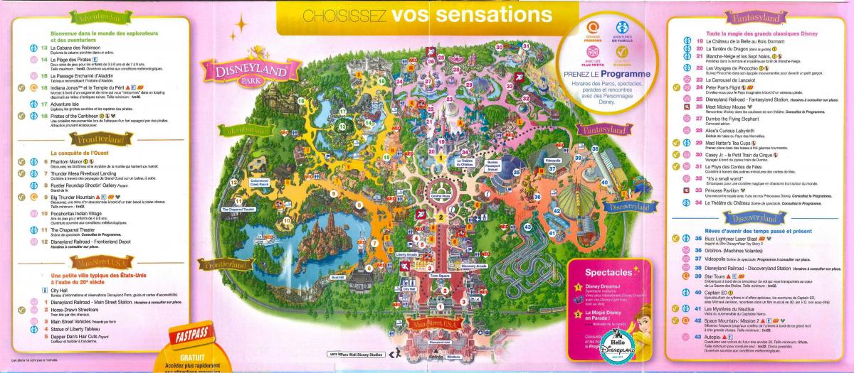 mapa del parque de disneyland París