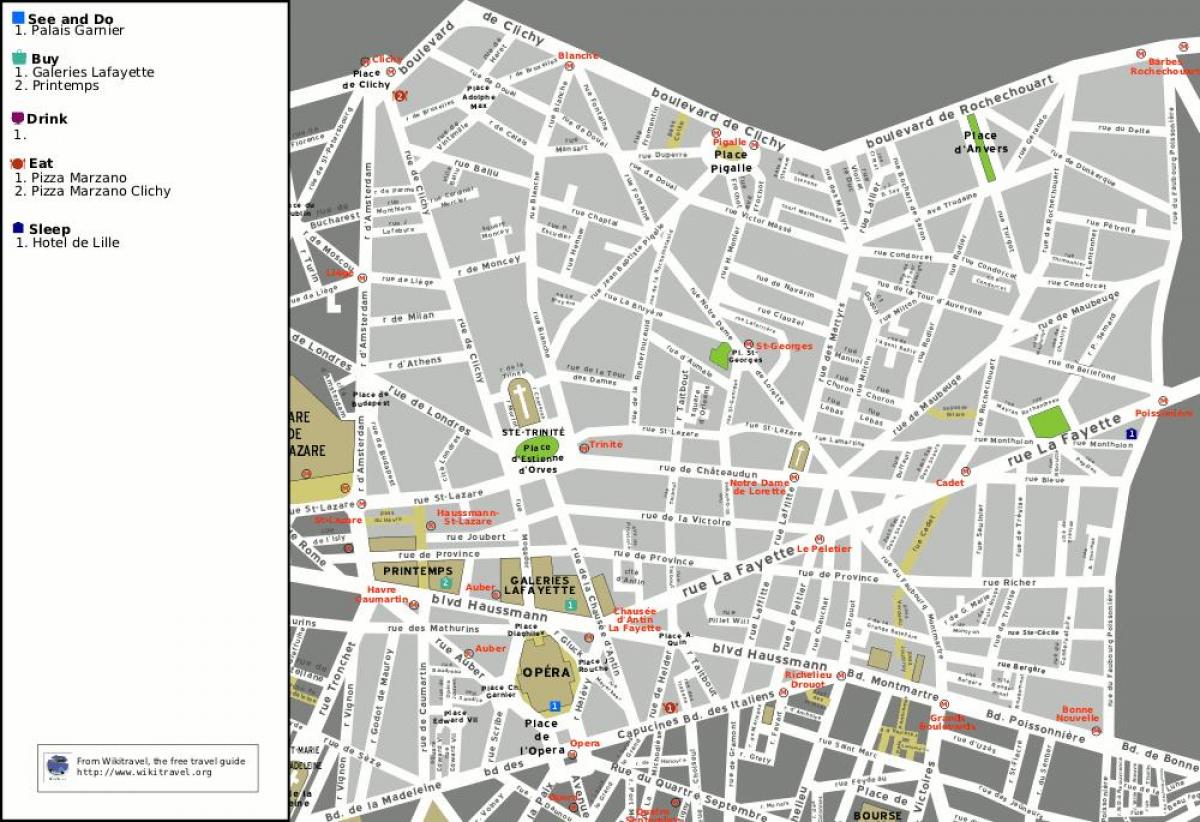 Mapa de la ópera de París