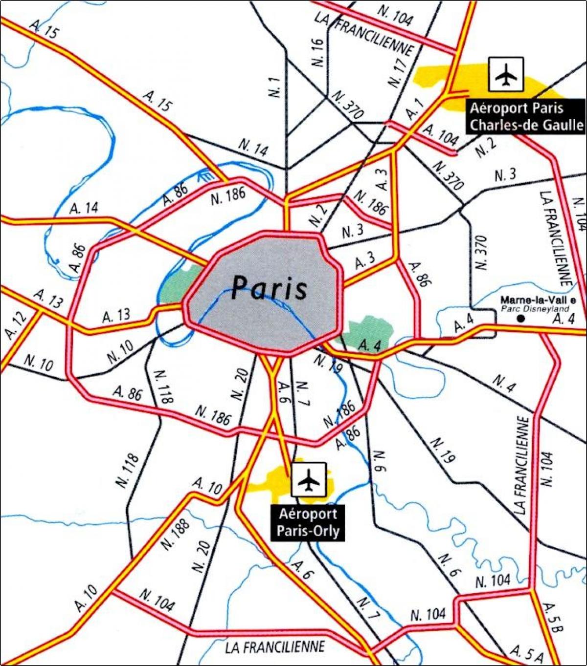 aeropuertos francia mapa Los aeropuertos de París, Francia mapa   aeropuerto de París mapa 