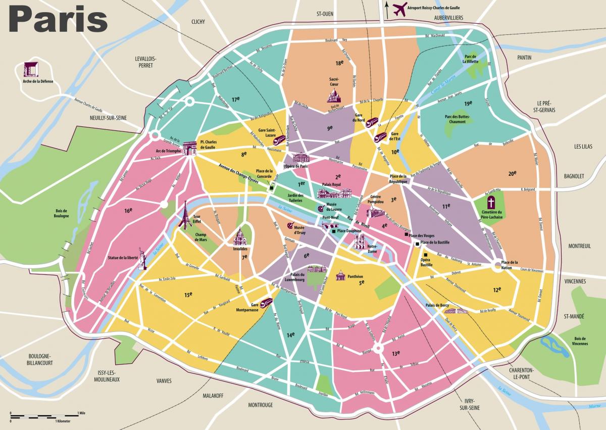 un mapa de París