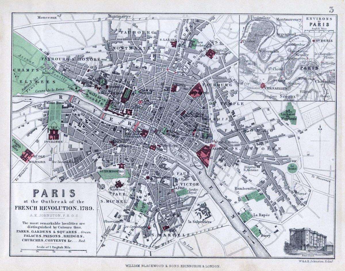 Mapa ofhistorical mapa de París