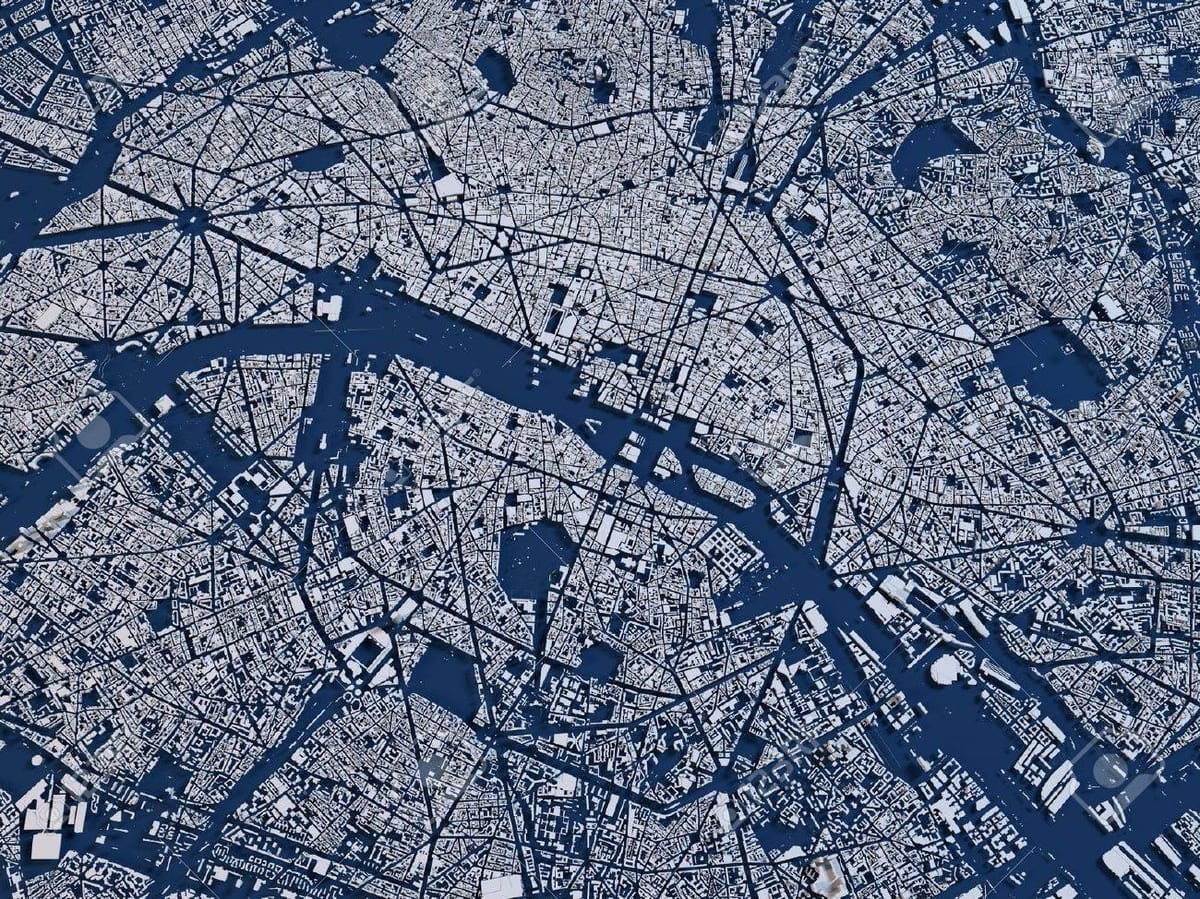 Mapa de París satélite