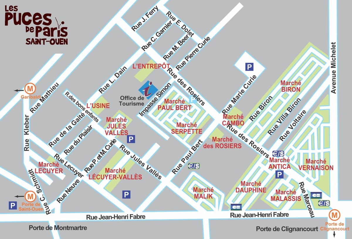 París distrito de compras mapa