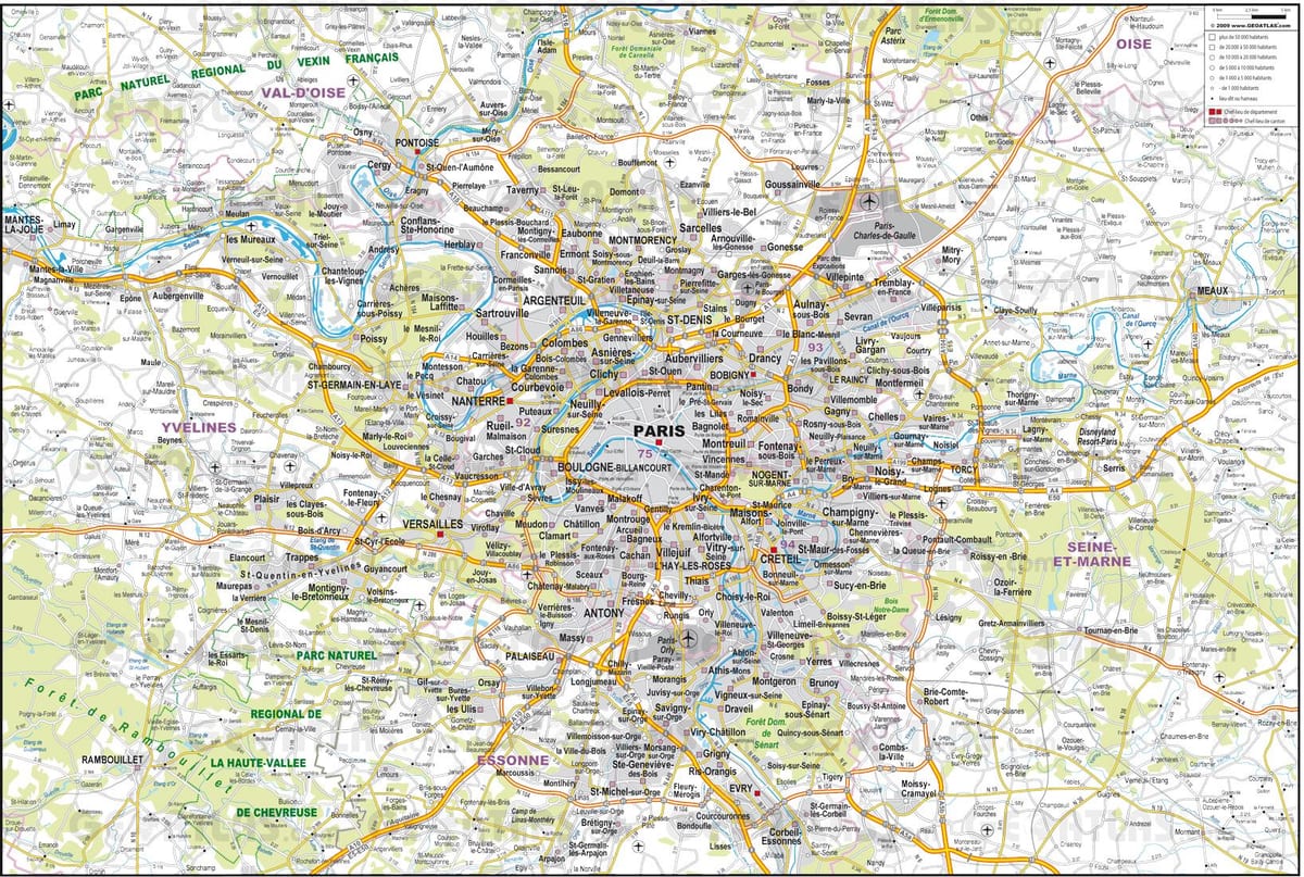 París mapa de carreteras