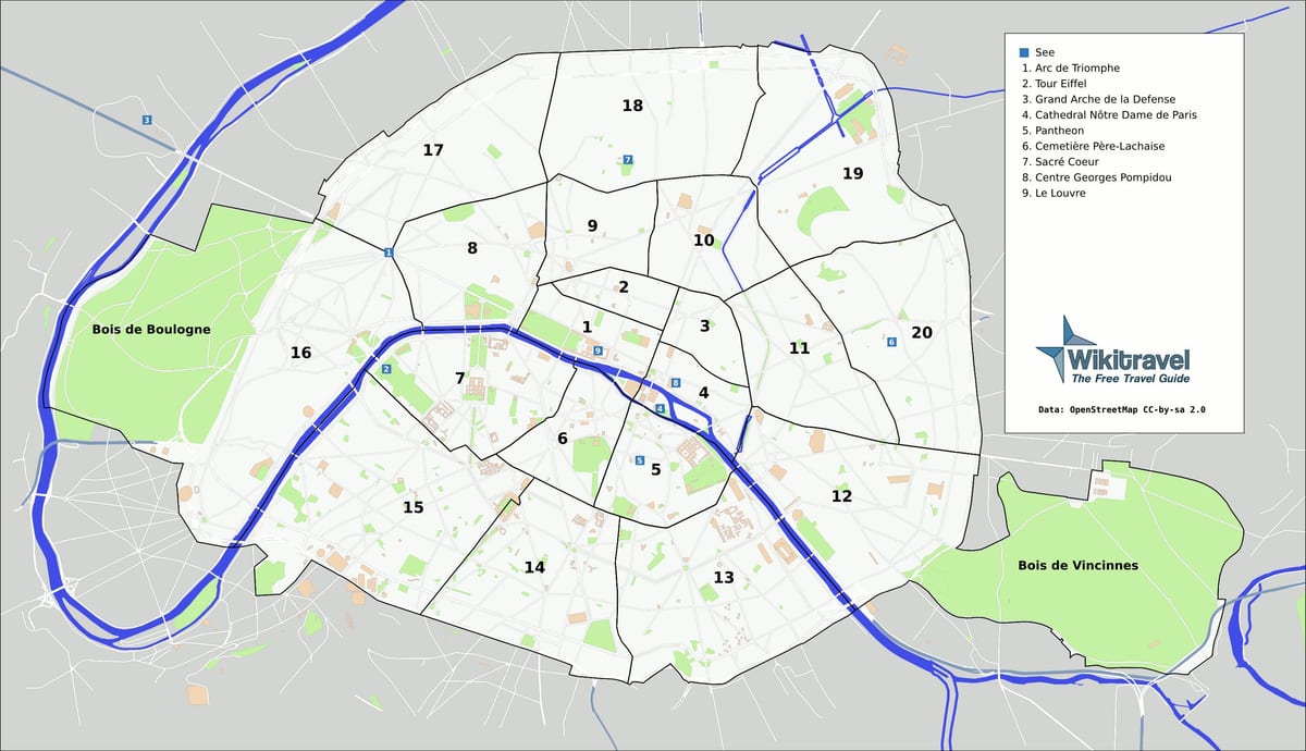 París parques mapa
