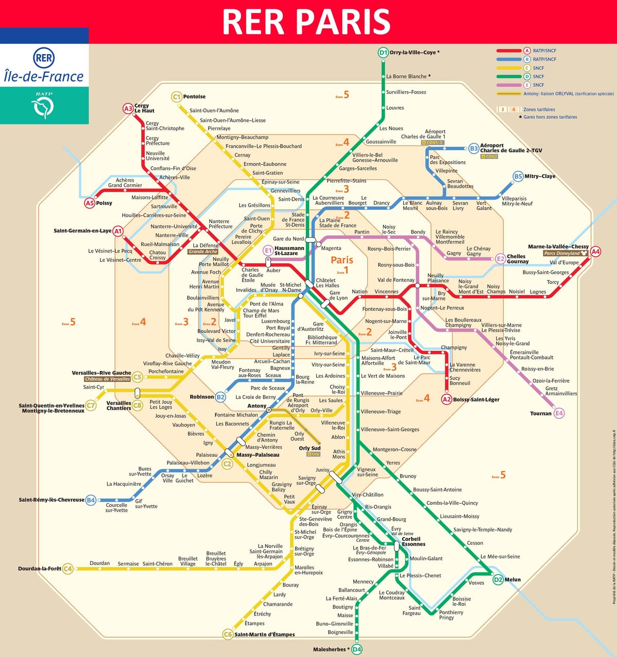 Francia rer mapa