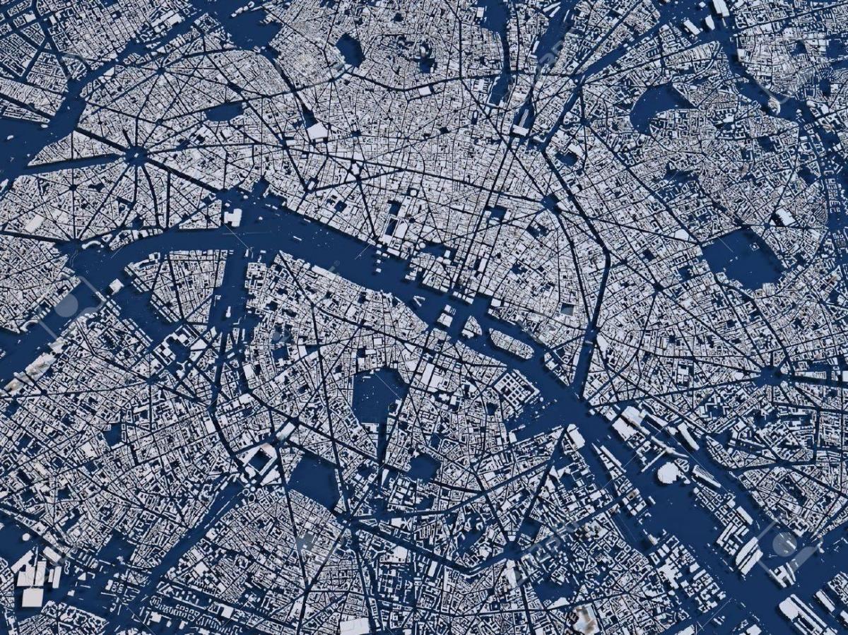 Mapa de París satélite 
