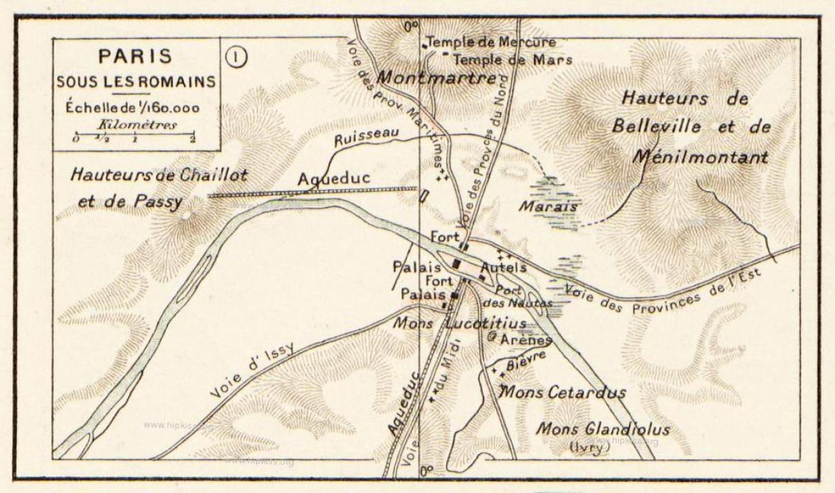 Mapa de la romana París