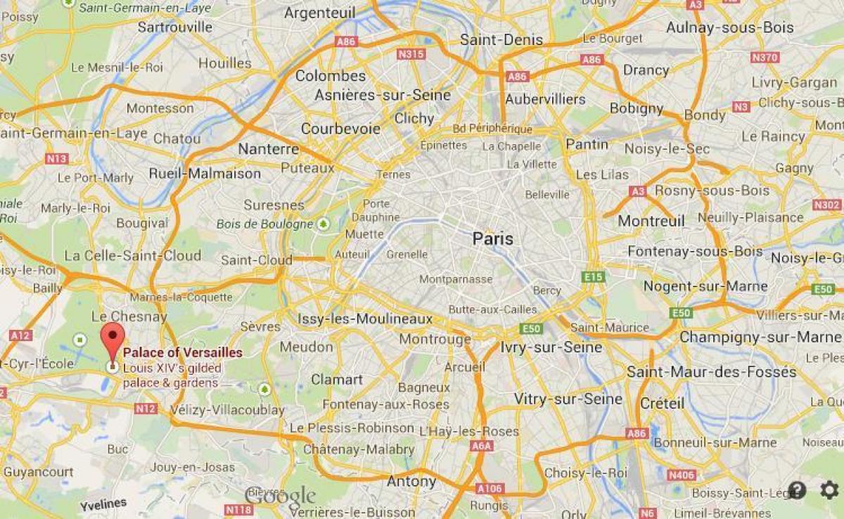 Mapa de versailles de París