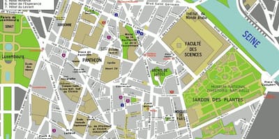 Mapa de 5º arrondissement de París