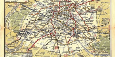 Mapa de la antigua metro de París