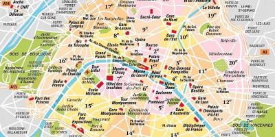 Arrondissement de mapa de París, Francia