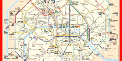 Mapa de autobuses de París
