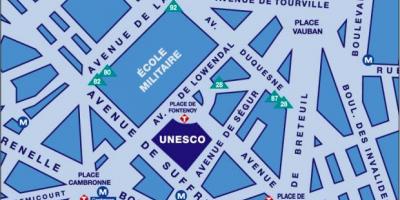 Mapa de la unesco en París