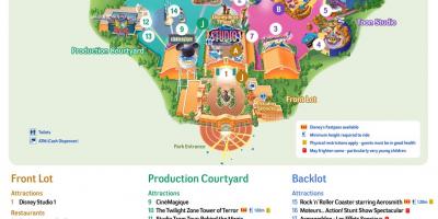 El parque temático Disneyland mapa