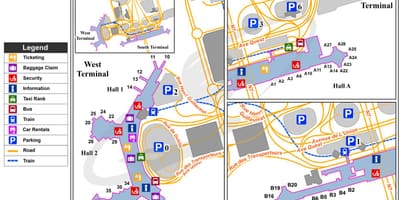 Mapa del aeropuerto de orly