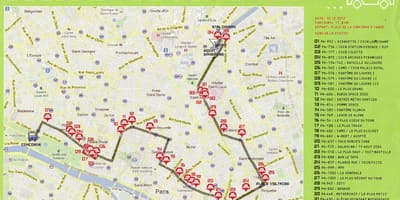 Mapa de arte de la calle de París 