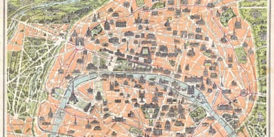 El mapa de parís 1800