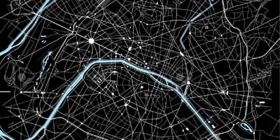 Mapa del vector de parís