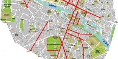 Mapa de haussmann de París