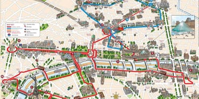 París hop on hop off bus tour mapa