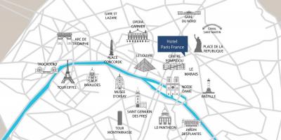 París, la catedral de notre dame mapa