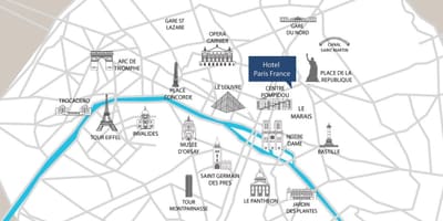 Mapa de la estación gare du nord