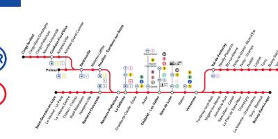El mapa de parís - Mapas de París (Île-de-France - Francia) - Tren