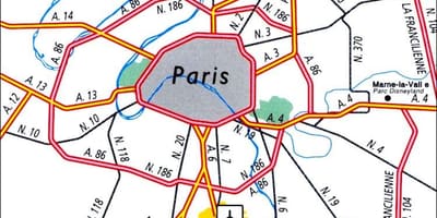 El aeropuerto de parís mapa de ubicaciones