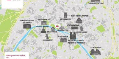 Mapa del museo del louvre de París 
