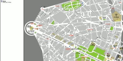 Mapa de distrito 8 de París