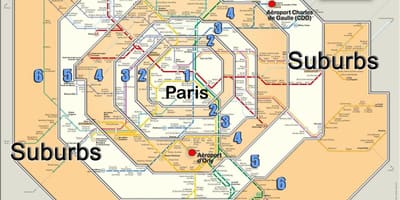 París, 1 mapa de la zona de