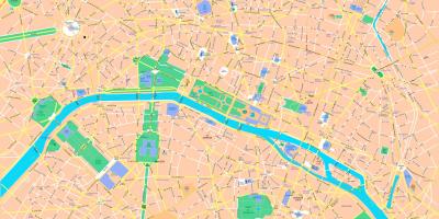 Mapa de calle de París, Francia