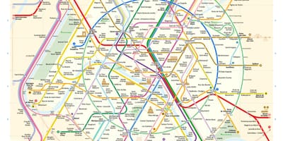 Mapa de trenes de París, Francia
