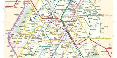 Mapa de trenes de París, Francia