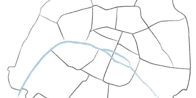 Mapa de París en blanco
