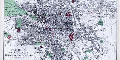 Mapa ofhistorical mapa de París