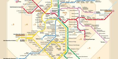 París, mapa de zona metro