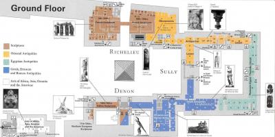Mapa de museo del louvre