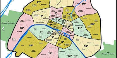 Mapa de París código postal