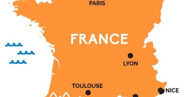 París, Francia en el mapa