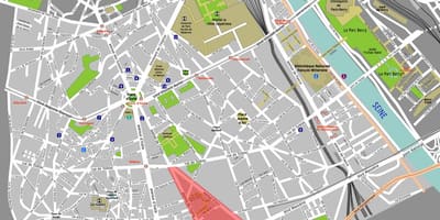 Mapa de París chinatown 